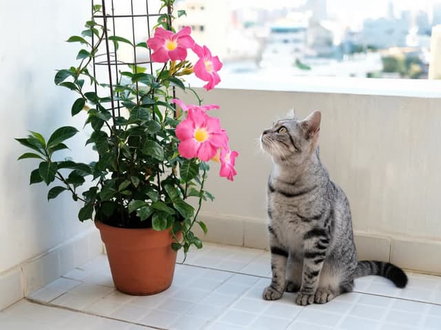 ¿La dipladenia (mandevilla) es tóxica para perros y gatos? Lo que dicen las fuentes