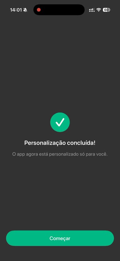 Schermata di personalizzazione completata in Planto