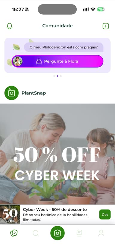 PlantSnap fællesskabsfeed